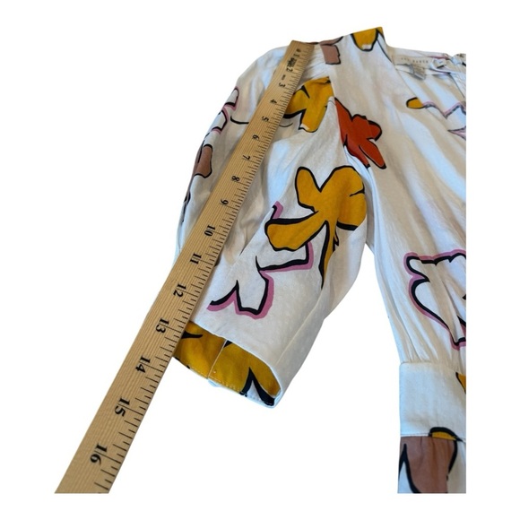 Ted Baker WESLLIE FLORAL WRAP FRONT DRESS IN WHITE Size 1 / XS / 0-2 NEW - Picture 16 of 17